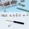 Incraftables Assorted Studs and Spikes Set (100pcs). Silver Spikes for Clothing (Small, Medium & Large) Kit. Metal Studs for Clothing for Crafts, Clothes, Crocs & Shoes w/ Screwdriver & Punch Tool